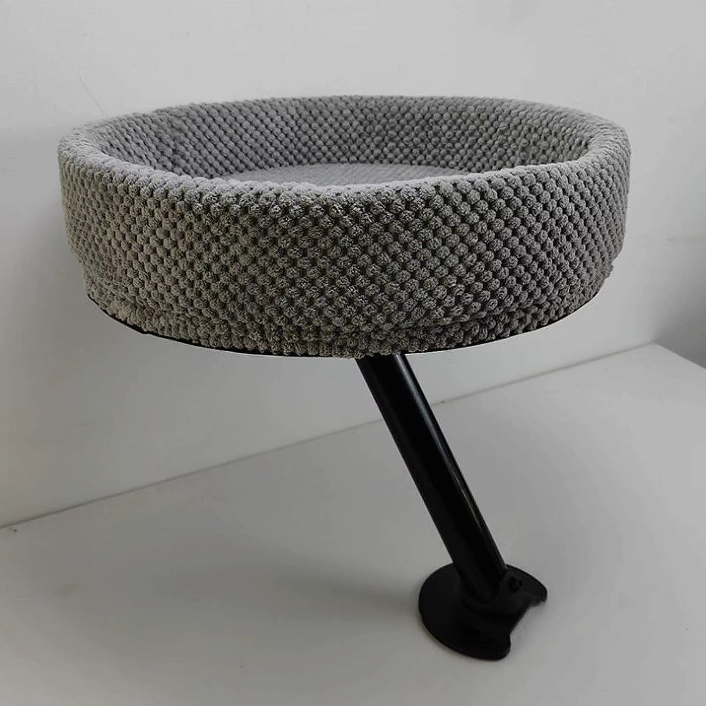 Cat Desk Bed Elevated Desk Nest Kitten Furniture 360° Rotation round Cat Bed for Side Table Cat Hammock Home Office Study Room